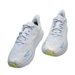 Hoka Clifton 9 Womens Running Shoes Size 8 Blue White Pink Lime 1127896